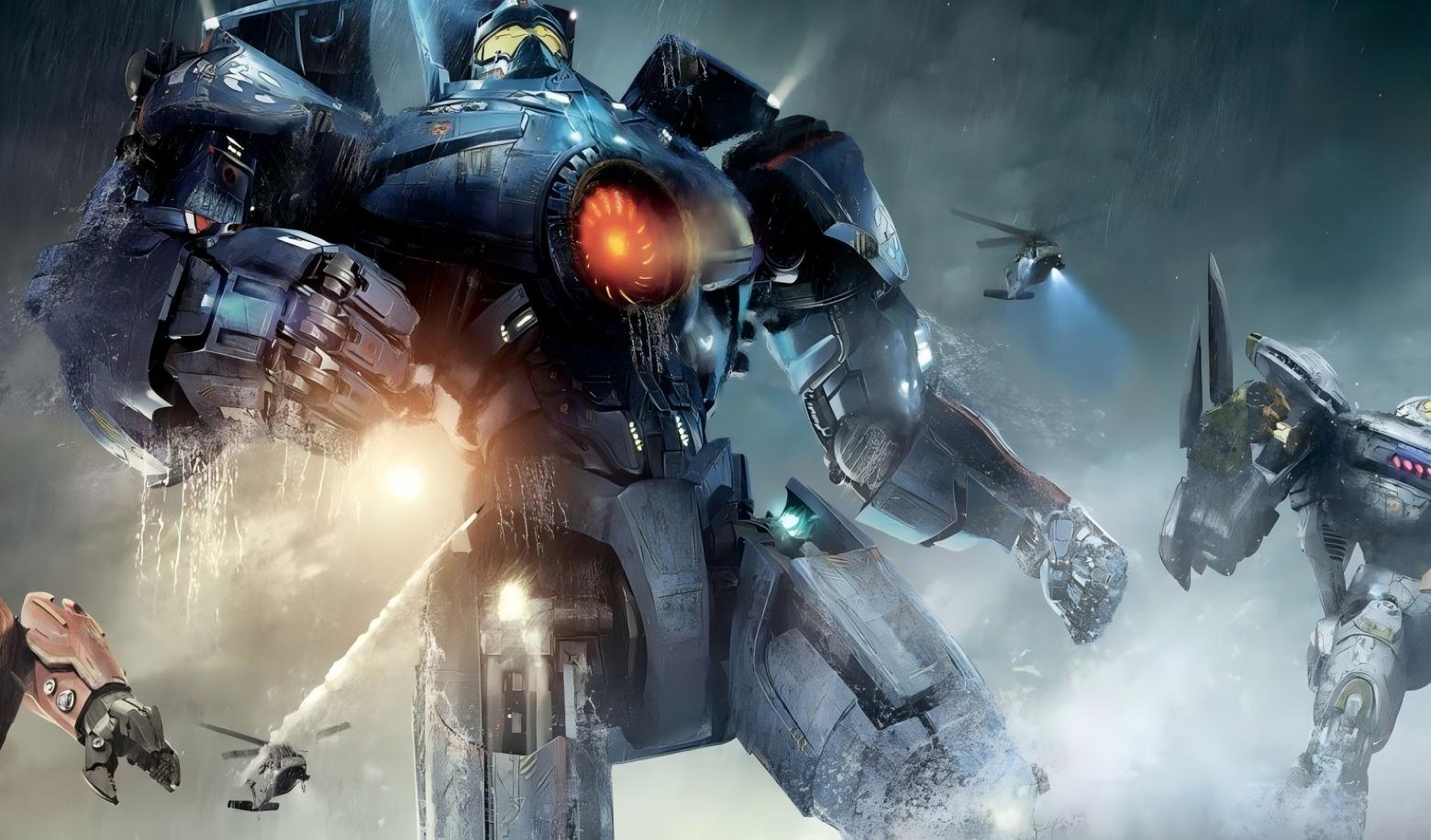 What is the name of the robot that pilots the giant robot to fight the monster?