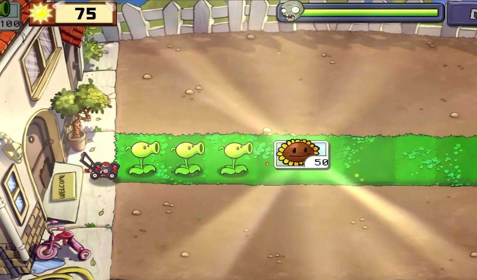 A zombie wave is coming! What's your first planting?